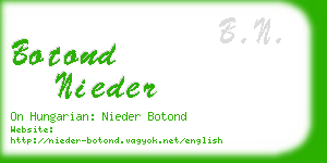 botond nieder business card